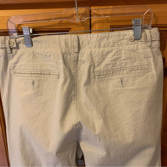CALVIN KLEIN. Cream Twill Pants, flat front w/ two pockets and two back … - Picture 5 of 9